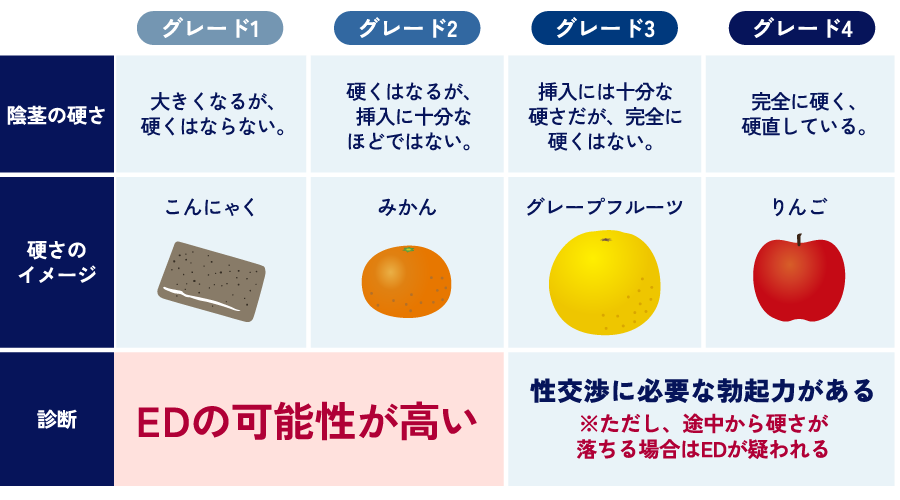 勃起の硬さスケール（EHS）